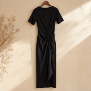 Fusion Midi Dress (Black)