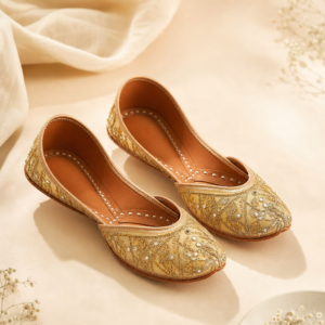 Embroidered Jutti (Gold)