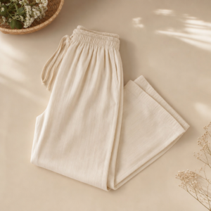 Cotton Palazzo Pants (Cream)