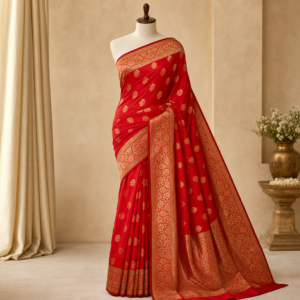 Banarasi Silk Saree (Red)